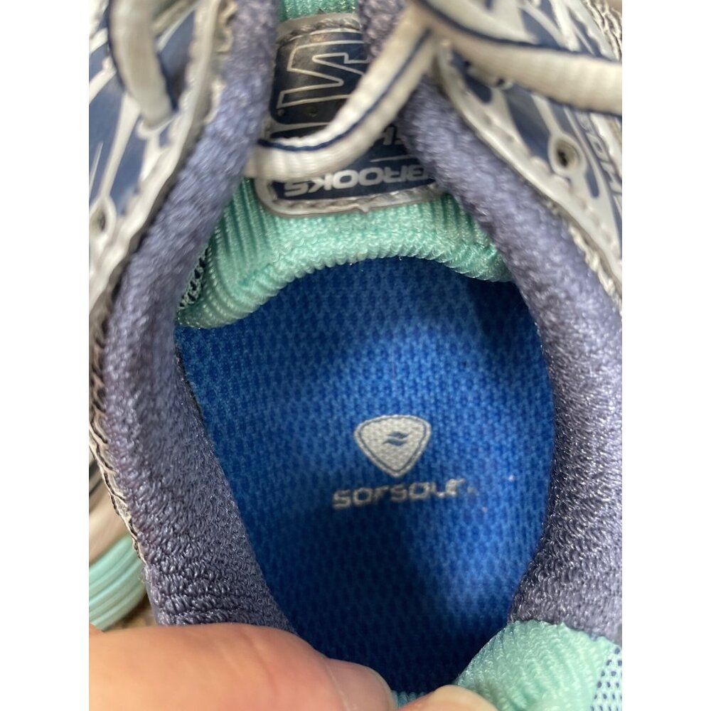 Brooks Ghost 5 Womans green purple running walk sneakers sz 8.5D SKU 9612 - Picture 15 of 16